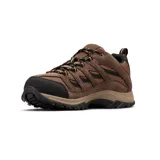 Championes de trekking Columbia Crestwood Low, color gris oscuro, con capellada de cuero, malla y red. Suela de goma con tecnología Omni-Grip para mayor tracción.