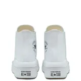 Zapatillas Converse Chuck Taylor All Star Move de caña alta, color blanco, con plataforma.