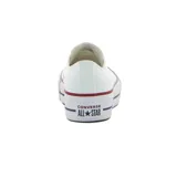 Championes Converse Chuck Taylor All Star con plataforma, color blanco con detalles en rojo y azul.
