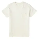 Remera de manga corta color blanco, con cuello redondo y bolsillo frontal en el pecho.
