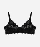 Soutien de encaje floral color verde agua, sin relleno y con aro.