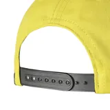 Gorra azul marino con logo Etnies bordado en amarillo en el frente.