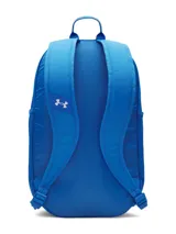 Mochila Under Armour Hustle Lite color azul con logo blanco estampado.