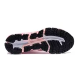 Championes Asics Gel-Quantum 360 de mujer, en tonos salmón y blanco, con amortiguación de gel visible en la suela y capellada de malla transpirable.