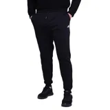 Pantalón deportivo de hombre con interior de felpa, cintura elástica con cordón ajustable y puños en los tobillos. Presenta un pequeño logo bordado en la pierna izquierda.