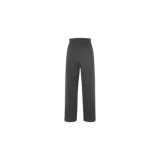 Pantalón de jogging gris oscuro de corte recto, con cintura elástica ancha y costuras frontales a lo largo de las piernas.