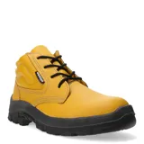 Botas de trabajo Worker Ador color amarillo con puntera composite y suela negra de poliuretano bidensidad. Confeccionadas en cuero curtido al cromo y contrafuerte resinado termo conformado.