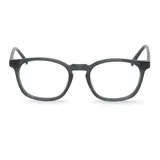 Armazón para lentes Mr Boho modelo Gordon, color gris oscuro, de forma redonda.