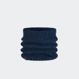 Cuello polar Buff Knitted Jarn de punto elástico color azul marino con forro polar PrimaLoft.