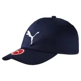 Gorra Puma ESS color azul marino con logo blanco bordado en el frente.