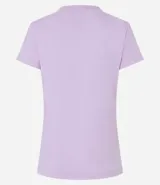 Remera azul de algodón con cuello en V y bolsillo en el pecho.