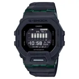 Reloj Casio G-Shock deportivo con caja y correa de resina azul oscura, pantalla digital rectangular y funciones múltiples para entrenamiento.