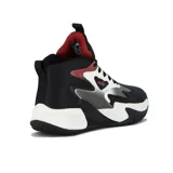 Championes de caña media Avia Quepos, color negro con detalles en blanco y rojo. Presentan el logo de la marca en los laterales y en la lengüeta.