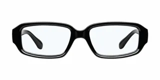 Lentes blueblocker Azzi Black de montura rectangular color negro, con cristales transparentes con recubrimiento para luz azul y UV400.