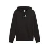 Buzo con capucha Puma, color negro, con bolsillo tipo canguro frontal y logo de la marca estampado en el centro del pecho.
