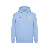 Canguro Nike de la Selección Uruguaya de Fútbol, color celeste, con capucha ajustable, bolsillo frontal tipo canguro, logo de Nike en negro y escudo de la AUF en el pecho.