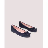 Ballerinas azul marino de gamuza con forro de tela suave, plantilla de memory foam y suela de goma.