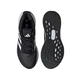 Championes Adidas Ultrabounce 5 negros con detalles en blanco, ideales para running.