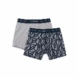 Pack de dos bóxers de algodón y elastano de calce clásico, con cintura elástica con logo de la marca Mistral. Incluye un bóxer liso en color gris y uno con estampado abstracto.