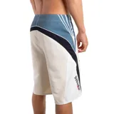 Short de baño Oneill Superfreak Y2K de 22 pulgadas, color beige con franjas laterales en contraste, cordón ajustable en la cintura y un bolsillo lateral con cierre.