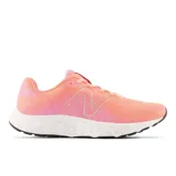 Zapatillas de running New Balance 420 para mujer, color salmón con detalles en rosa y logo en color crema.