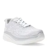 Championes negros con diseño geométrico en gris y blanco, cordones negros y suela blanca.