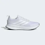 Championes de running Adidas Runblaze, completamente blancos, con exterior de malla transpirable, tres franjas laterales en material sintético y mediasuela Cloudfoam.