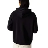 Canguro negro con capucha y bolsillo tipo canguro. Estampado frontal con el logo clásico de Converse Chuck Taylor All Star en blanco y negro.