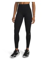 Calza deportiva Under Armour Vanish Elite de tiro alto, color negro, con diseño ajustado, bolsillos discretos y bajo de corte libre.