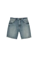 Bermuda de denim de algodón con corte recto y tiro medio, de la colección Benito Antonio x Zara. Presenta diseño clásico de cinco bolsillos, efecto lavado y cierre frontal con cremallera y botón.