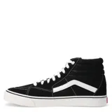 Championes de caña alta Push modelo Palmira, con diseño bicolor en tonos azul y azul marino. Presentan paneles de lona y gamuza, con detalle de franja lateral blanca, cordones blancos y suela de goma vulcanizada.