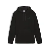 Canguro Puma de polar color negro, con capucha ajustable con cordón, bolsillo tipo canguro y el logo de la marca bordado en el pecho.