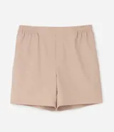 Bermuda masculina Get Over de tejido tecnológico, color beige, con cintura sastrera y elástico en los laterales, corte regular y diseño liso.