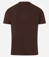 Remera de corte muscle fit, manga corta y cuello redondo, confeccionada en tejido de ribana con textura acanalada.