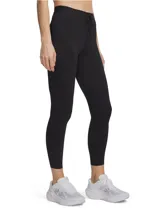 Calza deportiva negra con cintura elástica alta y cordón ajustable exterior. Cuenta con bolsillos laterales y diseño ajustado.