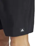 Shorts de natación Adidas CLX largos clásicos, color negro, hechos con materiales reciclados.