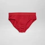 Pack de tres slips lisos en color rojo, gris y azul.