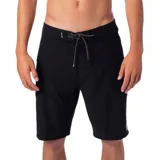 Short de baño negro liso, con cordón ajustable en la cintura y bolsillo lateral con cierre.