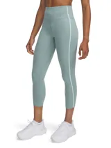Calza deportiva de tiro alto Under Armour Meridian, color verde menta con detalle de ribete lateral en color blanco. Presenta diseño ajustado, bolsillos laterales y largo al tobillo.