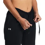 Pantalón de jogging negro Under Armour Rival para mujer, de tejido elástico ultraligero con tecnología UA Storm que repele el agua. Corte suelto, cintura elástica de tiro alto con cordón de ajuste interno y bolsillos abiertos para las manos.