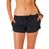 Short de baño Rip Curl modelo Classic Surf 3 de color negro, con cintura elástica con cordón ajustable y bolsillos laterales.