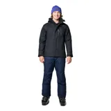 Pantalón de esquí y deportes de nieve color azul marino, con tecnología impermeable Omni-Tech y forro térmico reflectante Omni-Heat. Cuenta con cintura ajustable, bolsillos con cierre, polainas internas y refuerzos en la parte inferior de las piernas.