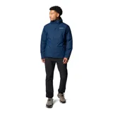 Campera impermeable y transpirable con tecnología Omni-Tech y forro termorreflectante Omni-Heat. Cuenta con capucha ajustable, cierre frontal con solapa protectora, bolsillos con cremallera en el pecho y laterales, y puños ajustables.