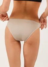 Bombacha de bikini color verde agua, de microfibra sin costuras y forro de algodón.