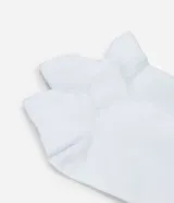 Kit de dos pares de medias invisibles deportivas blancas, confeccionadas en poliamida.