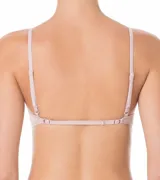 Soutien multi-posición de microfibra con diseño preformado y tiras ajustables, ideal para usar con prendas de espalda descubierta.