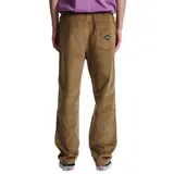 Pantalón de pana color marrón claro, con corte recto y cintura elástica con cordón ajustable.