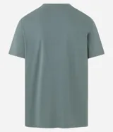 Remera basica masculina Marfinno de corte comfort, confeccionada en algodon peruano de color azul marino, con cuello redondo y mangas cortas de diseño liso.