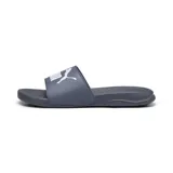 Chinelas Puma Popcat 20 color azul con logo de la marca en blanco.