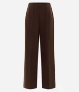 Pantalón de corte recto y cintura alta, confeccionado en una mezcla de poliéster, viscosa y elastano. Presenta una caída fluida y un acabado liso, ideal para un estilo sofisticado y cómodo.